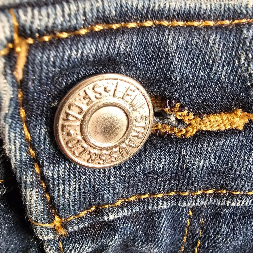 Levis 712 Slim Jeans Womens 33 Dark Wash Blue Mid Rise Stretch Denim Pants